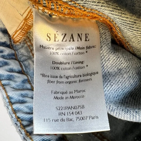 SEZANE LE BRUT EDGE BLUE SEZANE JEANS - Picture 13 of 14
